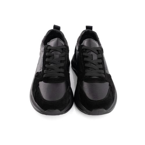 MegaUrban Onyx - Siyah Süet Detaylı Kalın Tabanlı Sneaker