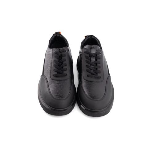 MegaActive Pulse - Turuncu Detaylı Siyah Dokulu Sneaker