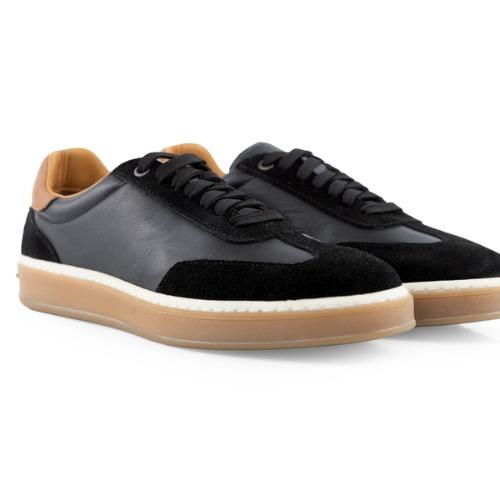 MegaRetro Noir - Siyah Süet Detaylı Gum Taban Sneaker