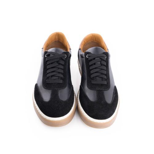 MegaRetro Noir - Siyah Süet Detaylı Gum Taban Sneaker