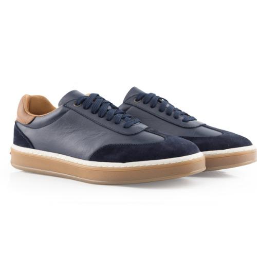 MegaRetro Navy - Lacivert Süet Detaylı Gum Taban Sneaker